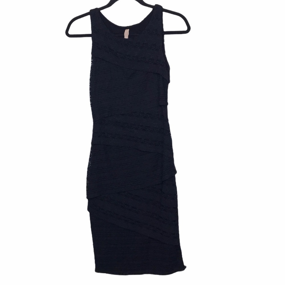 Bailey 44 Black Lace Bandage Bodycon Dress Small